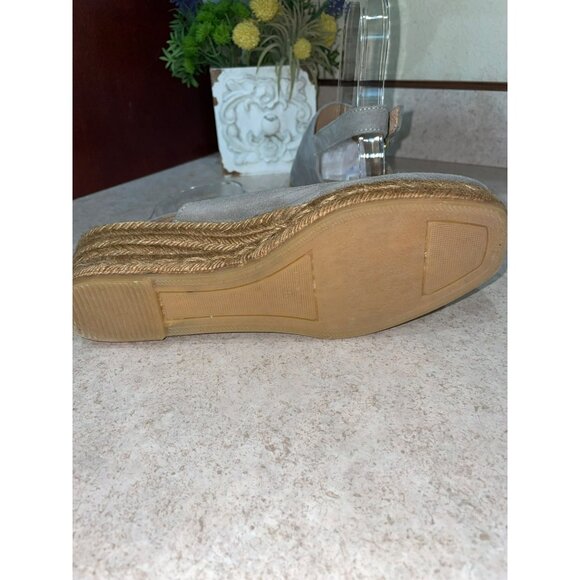 New VISCATA Rare Leather Suede Slingback Mules Gray Size 8 - Picture 6 of 6